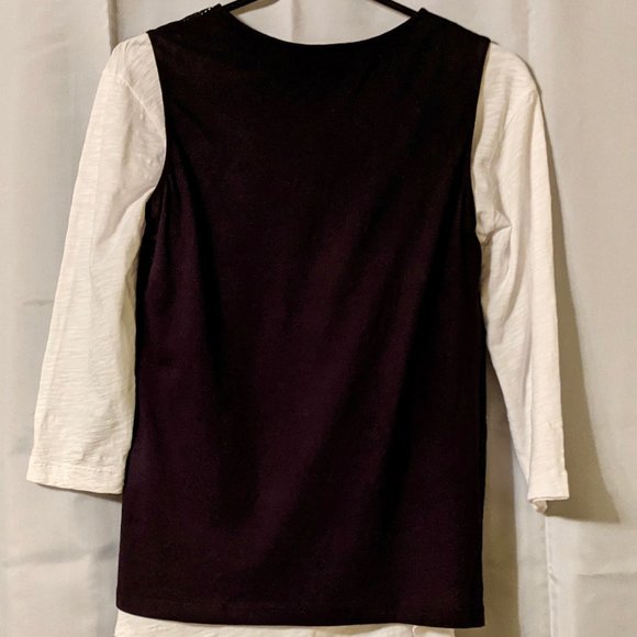 Laser Cut Perforated Tank Top With Bow (Navy) - Picture 8 of 11